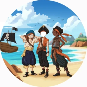 Assiette en carton sur le thème des Pirates x24