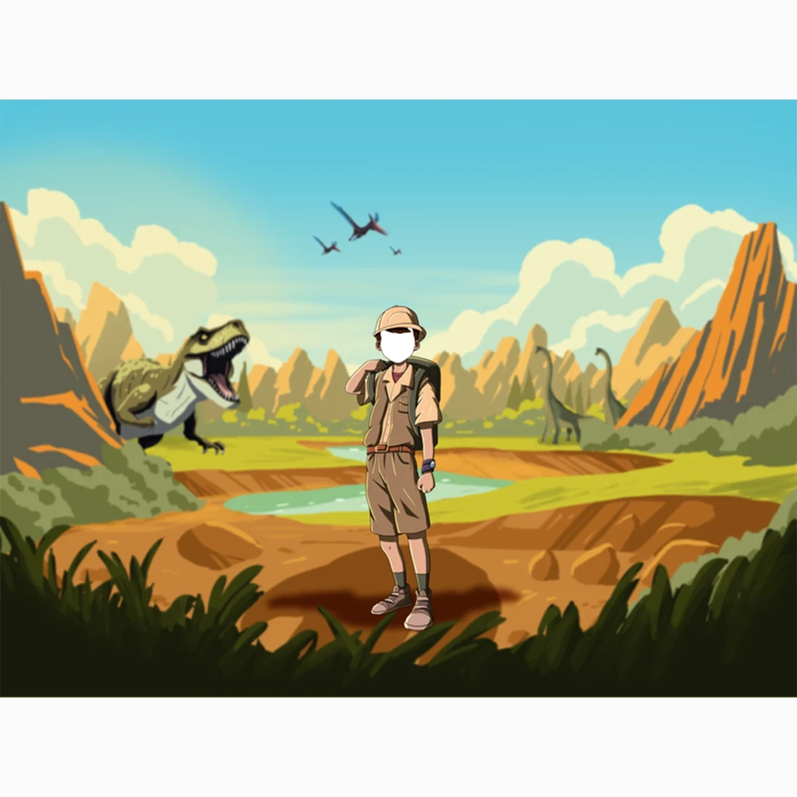 Puzzle Dinosaure magnétique - 120 pièces - Format A4