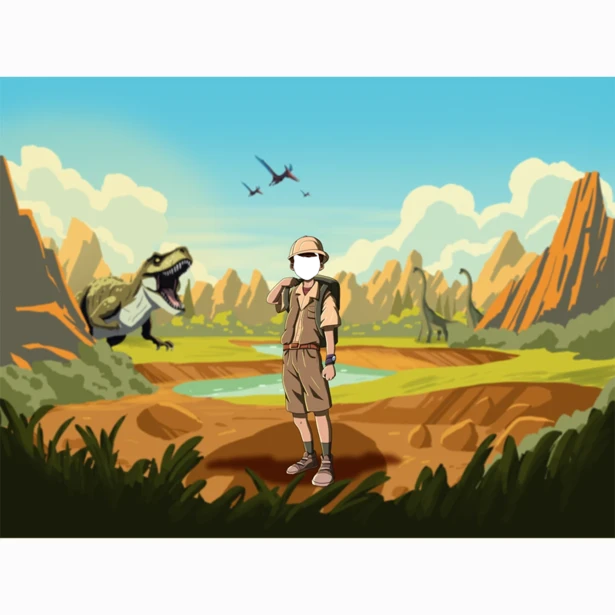 Puzzle Dinosaure magnétique - 120 pièces - Format A4 Puzzle Dinosaure magnétique - 120 pièces - Format A4